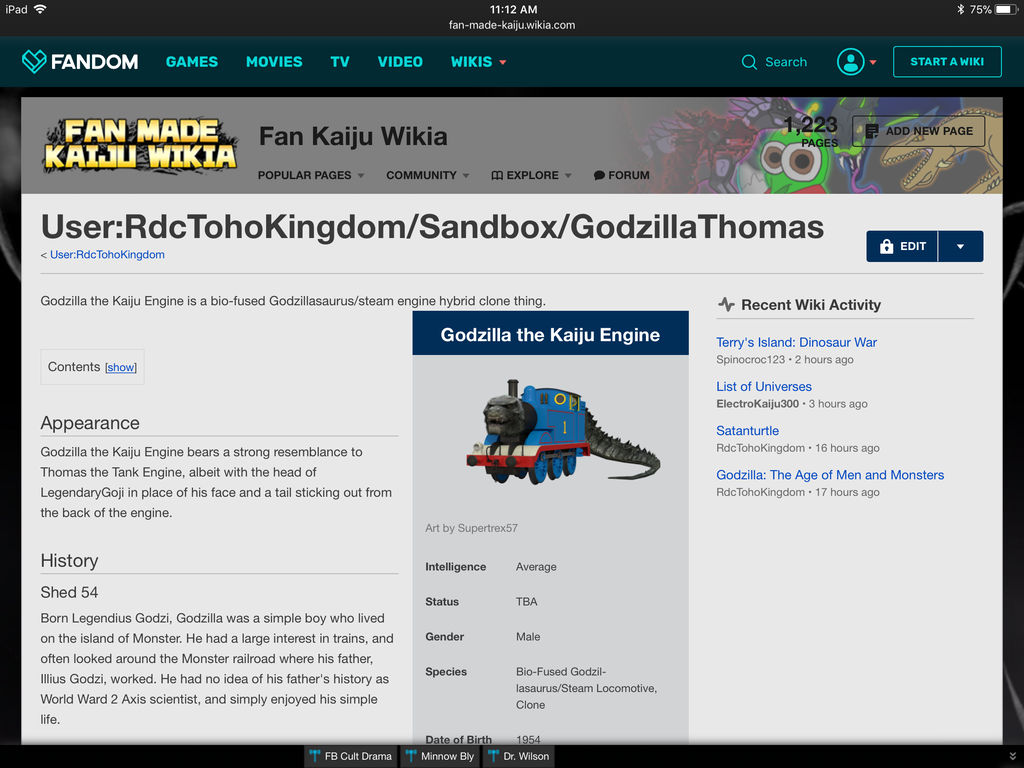 I got a wikia page by supertrex57 on DeviantArt