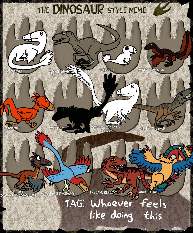 Dinosaur Style Meme by Albertonykus on DeviantArt