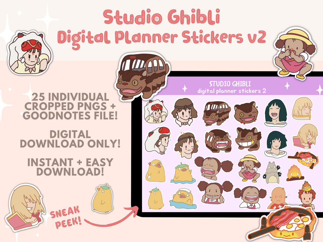 STUDIO GHIBLI DIGITAL STICKER PACK! by shopqwerkycaps on DeviantArt