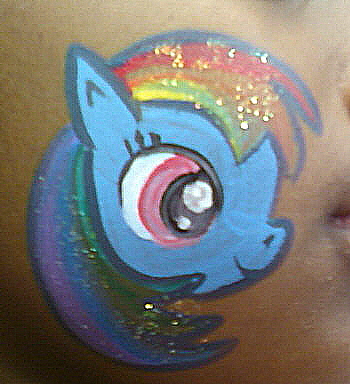 Rainbow Dash Face Painting