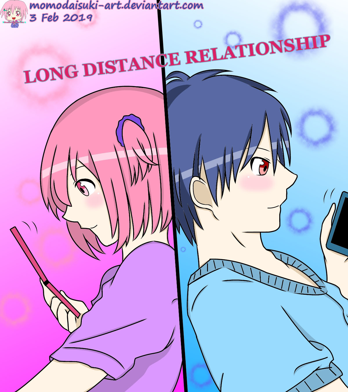Momo X Kurina Long Distance Relationship by MomoDaisuki-Art on DeviantArt Momo X Kurina Long Distance Relationship by MomoDaisuki-Art on DeviantArt