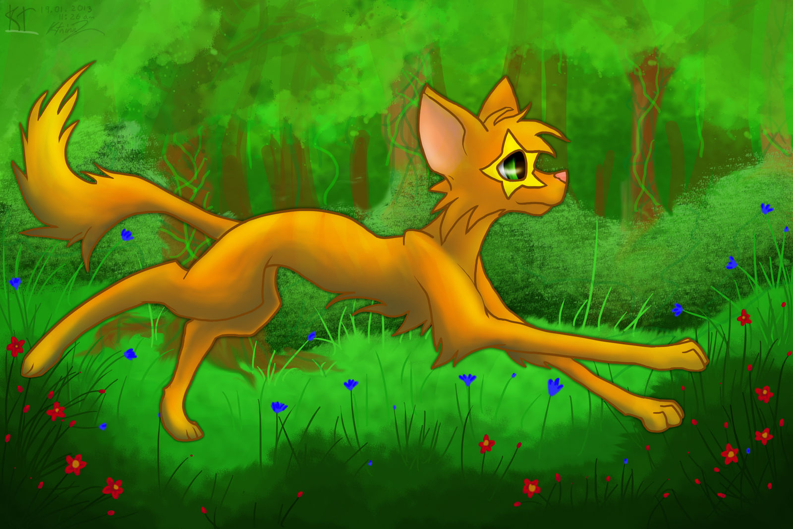 Fire Cat Running Firestar Running by Nin-kaii on DeviantArt