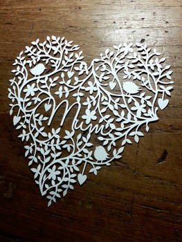 Mum - papercut template