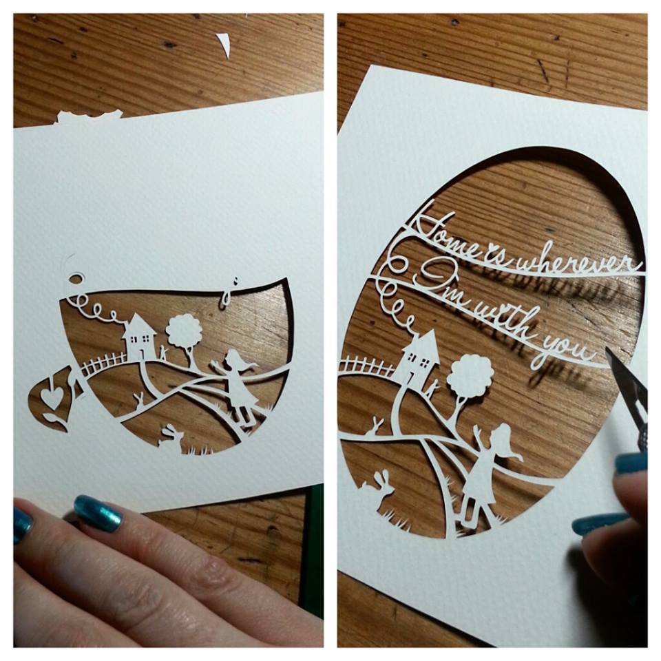 Home Is Wherever I'm With You - original papercut