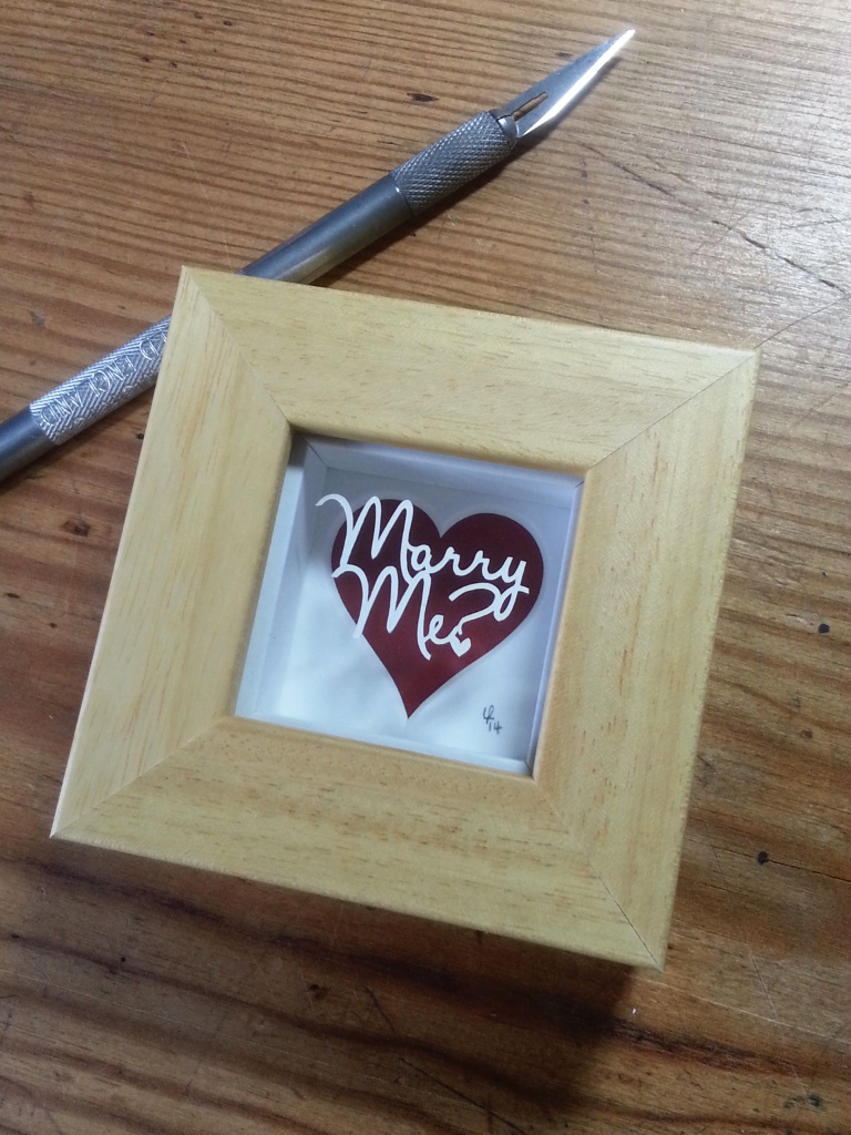 Marry Me - Original Papercut