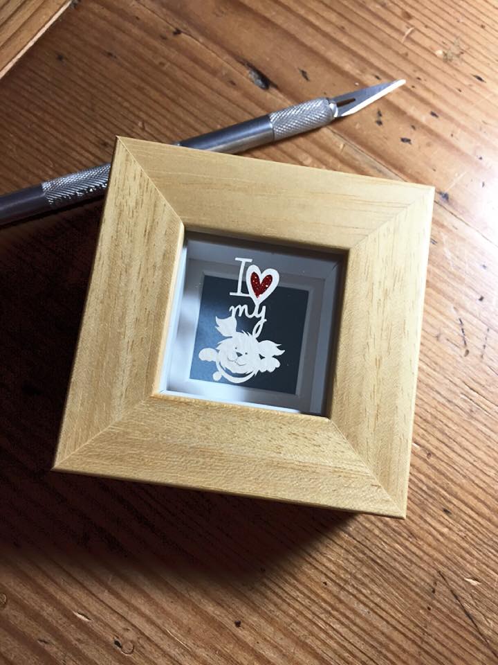 I Love My Dog - Original Papercut