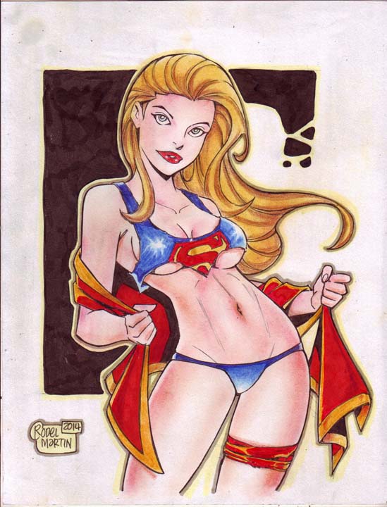 SUPERGIRL CARTOONY art by RODEL MARTIN (01202014)