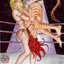 WRESTLING JUNGLE GIRL vs TIGRA by RODEL MARTIN '16