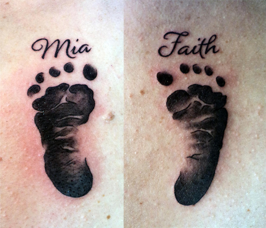 Baby footprint tattoos by Kiartia on DeviantArt