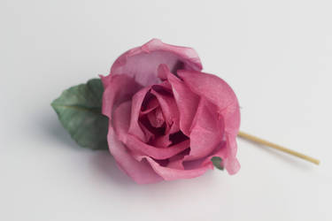 Pink rose hairpin