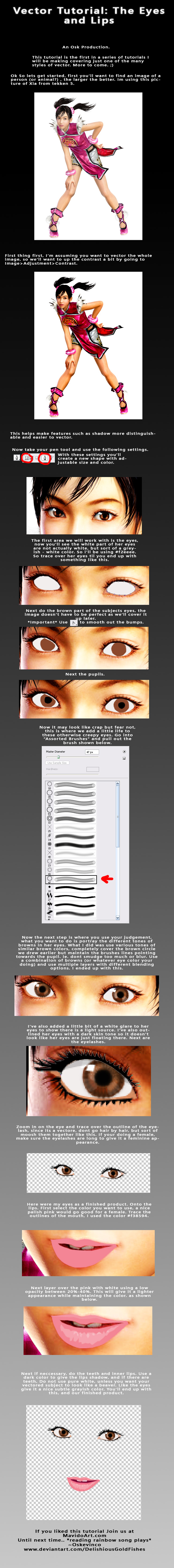 Vector Tutorial - Eyes-Lips by DelishiousGoldFishes