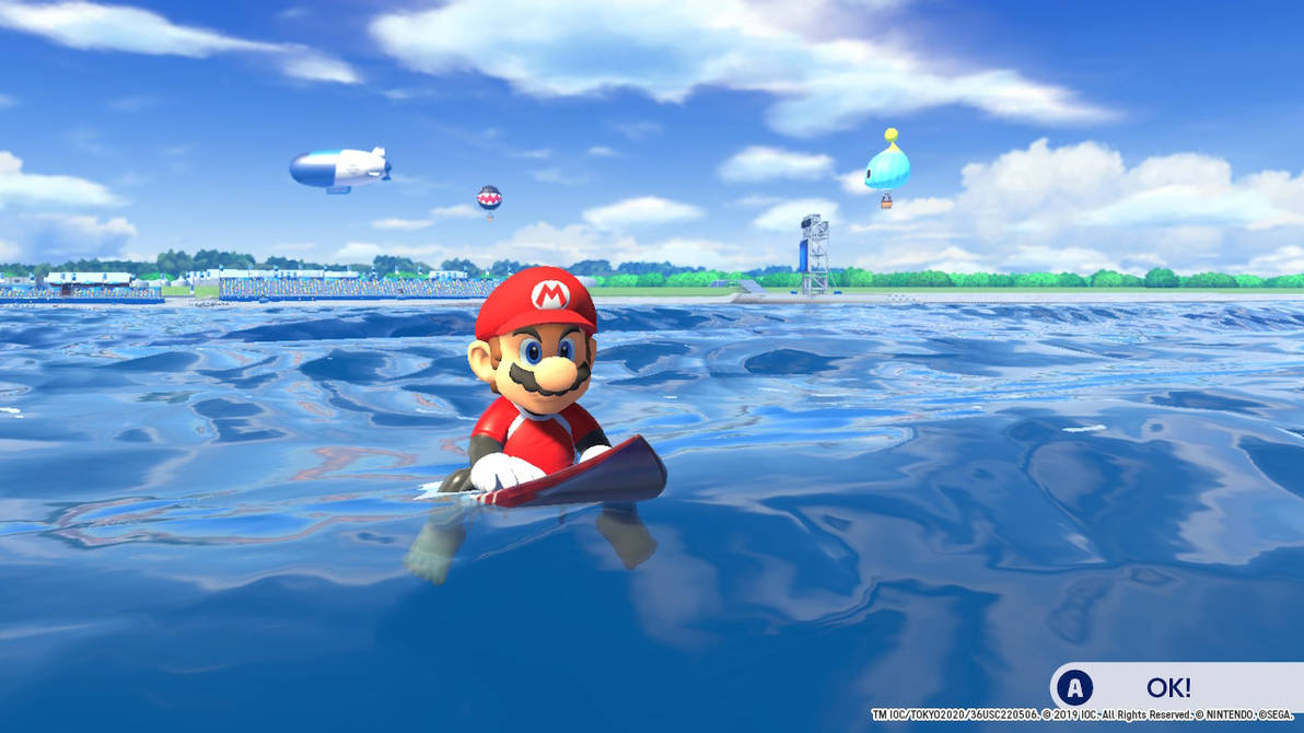 Mario Shell Surfing Surfing Mario And Sonic At The 2020 Olympic Games by FanArtArtist1993 ...