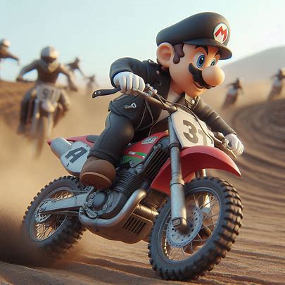 Mario Riding A Dirt Bike by FanArtArtist1993 on DeviantArt