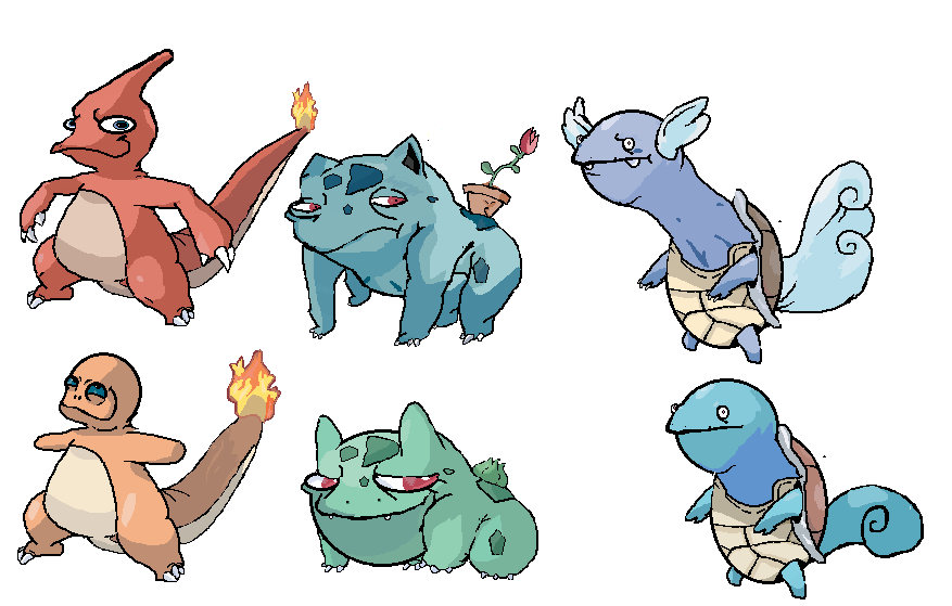 pokemon starters 1st gen