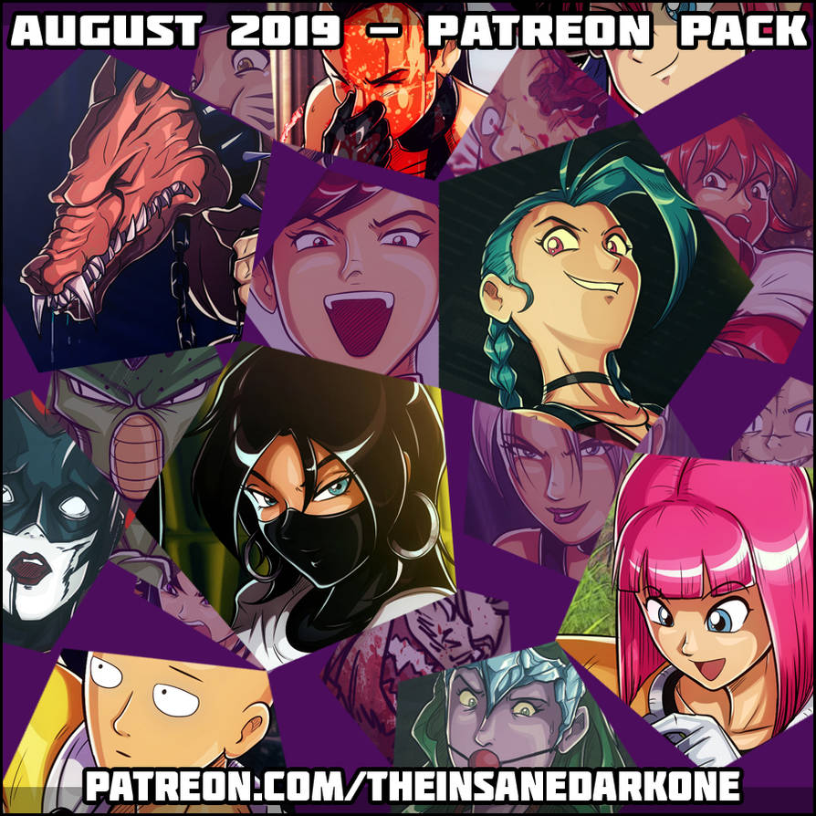 August 2019 Patreon pack now available! by TheInsaneDarkOne on DeviantArt