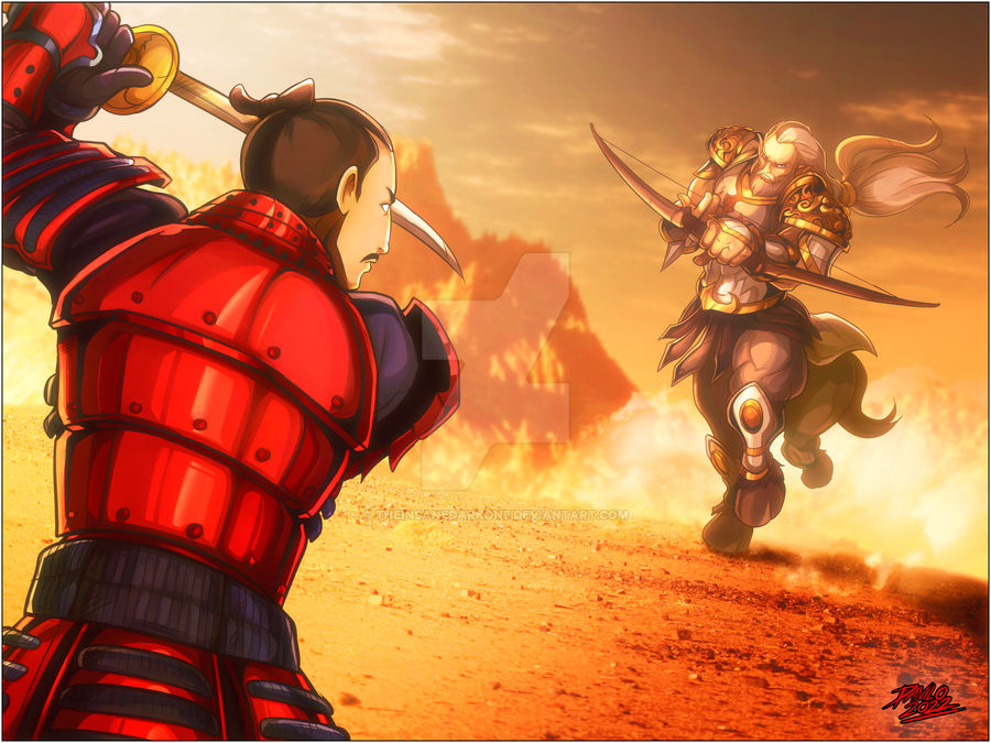 Oda Nobunaga vs. Chiron - Patreon Recap by TheInsaneDarkOne on DeviantArt