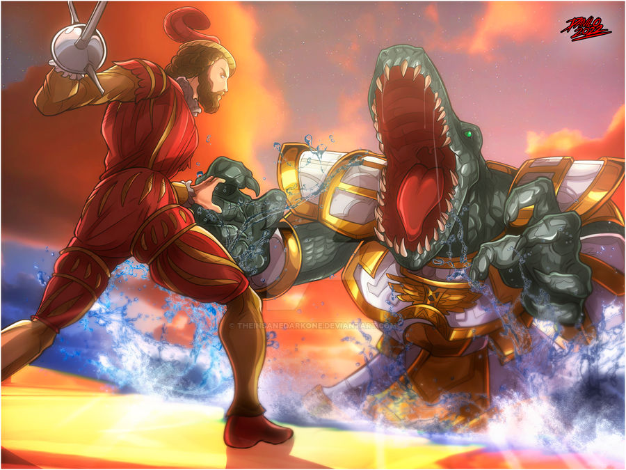 Achille Marozzo vs. Sobek by TheInsaneDarkOne on DeviantArt