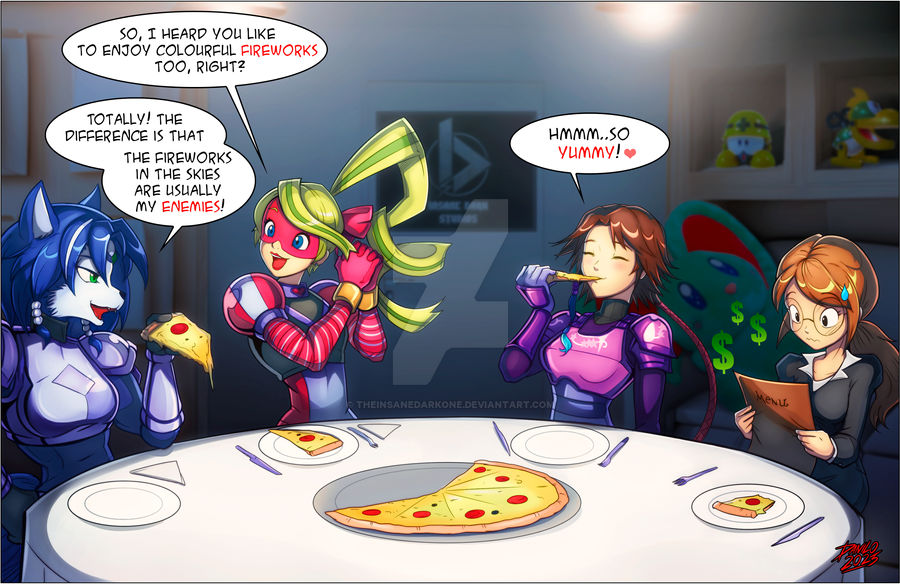 Pizza night at the studios by TheInsaneDarkOne on DeviantArt