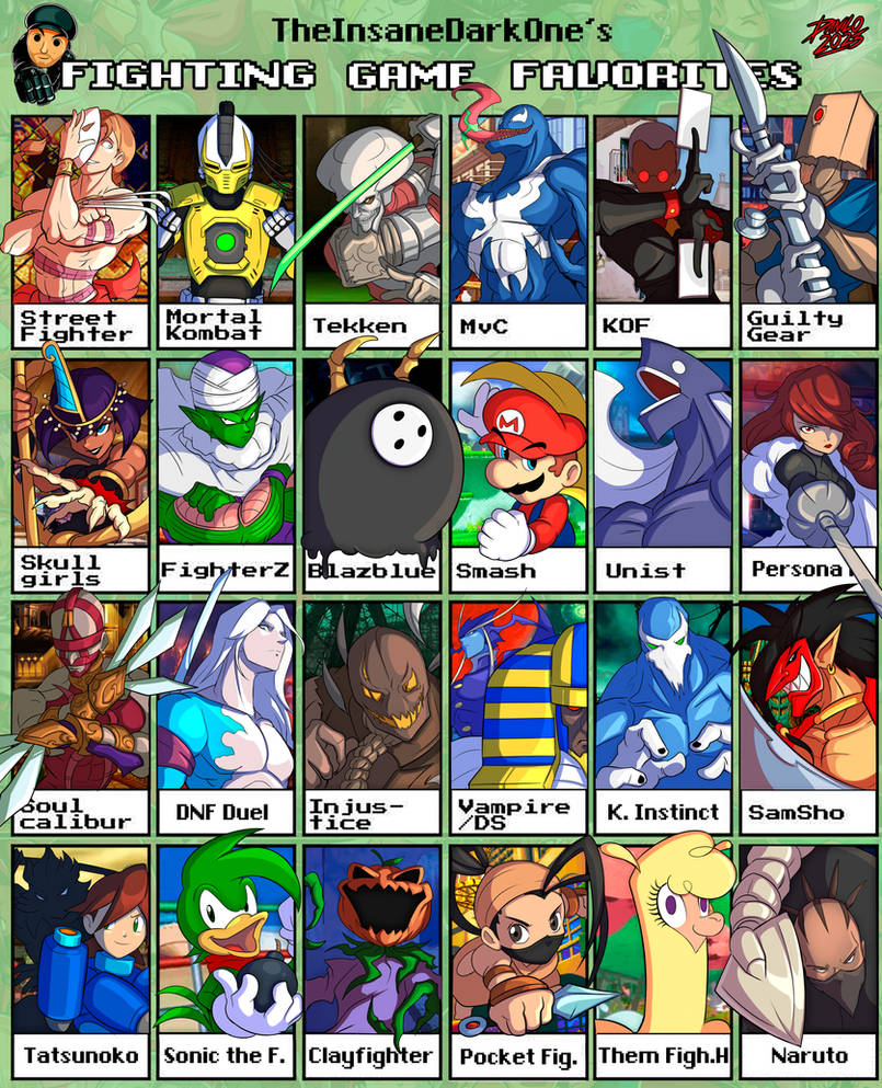 Fighting game favorites chart - TheInsaneDarkOne by TheInsaneDarkOne on ...