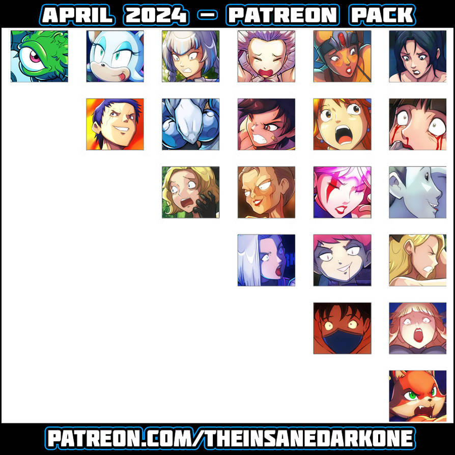 Patreon April 2024 pack now available! by TheInsaneDarkOne on DeviantArt