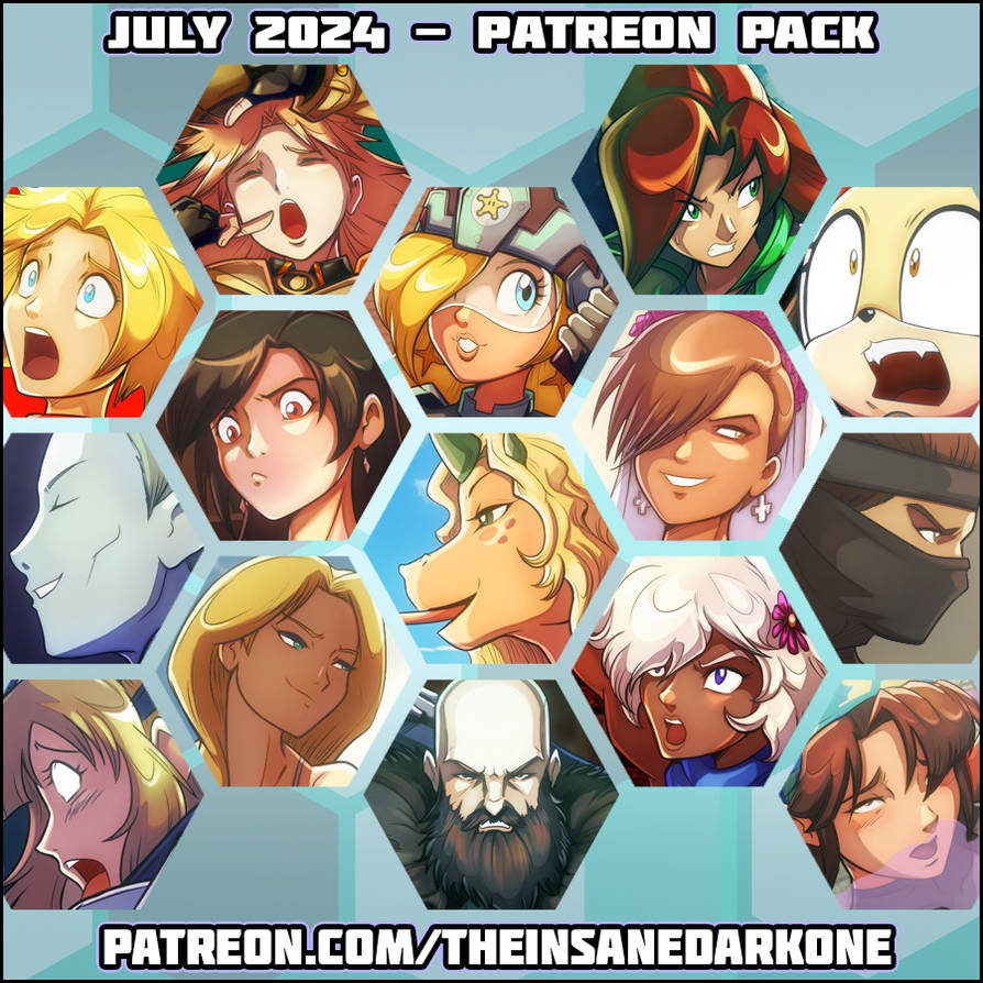 Patreon July 2024 pack now available! by TheInsaneDarkOne on DeviantArt