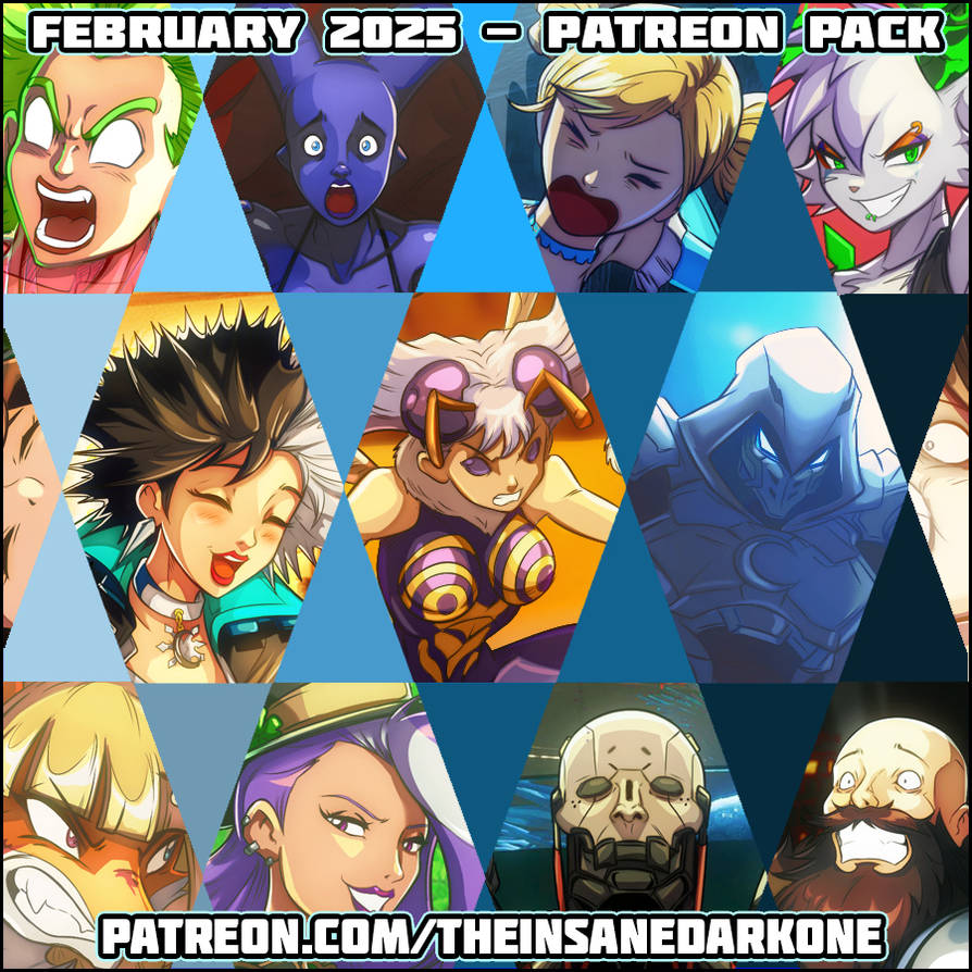Patreon February 2025 pack now available! by TheInsaneDarkOne on DeviantArt