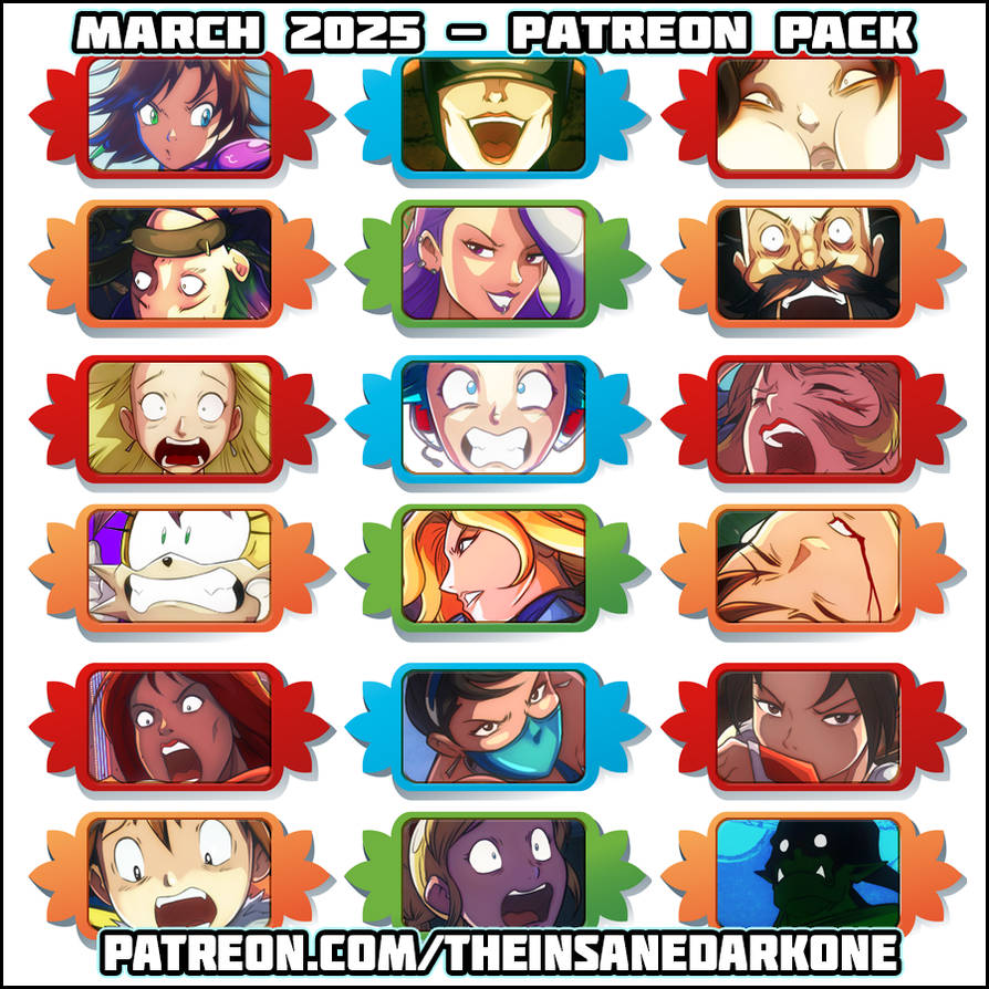 Patreon March 2025 pack now available! by TheInsaneDarkOne on DeviantArt