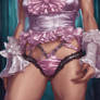 Satin Frilly Shiny Prissy Panties Being Put On A M