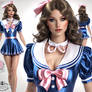 Satin Sissy Shiny Satin Sissy Sailor Suit With Sis