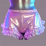 Transluscent Holographic Gossamer Ruffly Sissy Pan