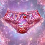 Transluscent Holographic Gossamer Ruffly Sissy Pan