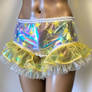 Transluscent Holographic Gossamer Ruffly Sissy Pan