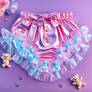 Transluscent Holographic gossamer Ruffly SISSY Pan