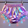 Transluscent Holographic gossamer Ruffly SISSY Pan