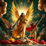 Angels of Light and Wisdom behind Jesus leading th