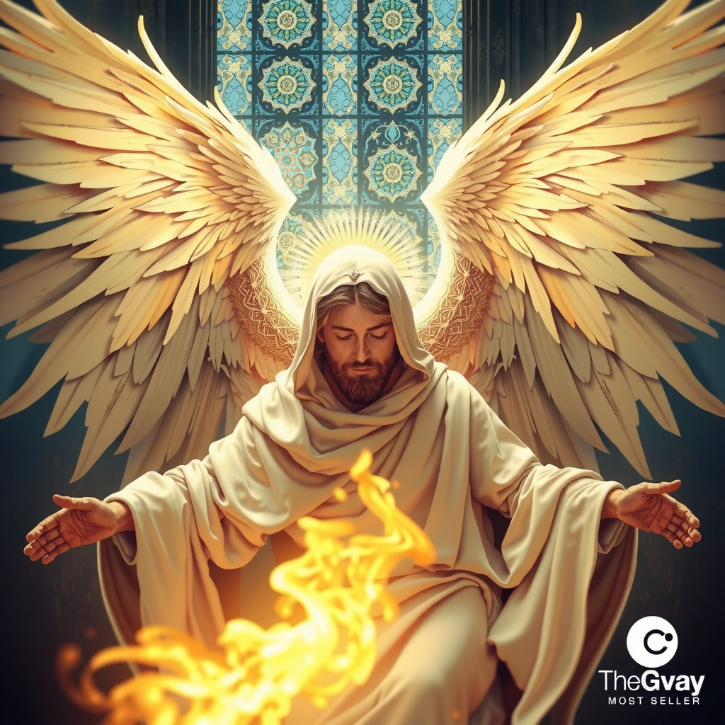 Angels of Light and Wisdom behind Jesus leading th