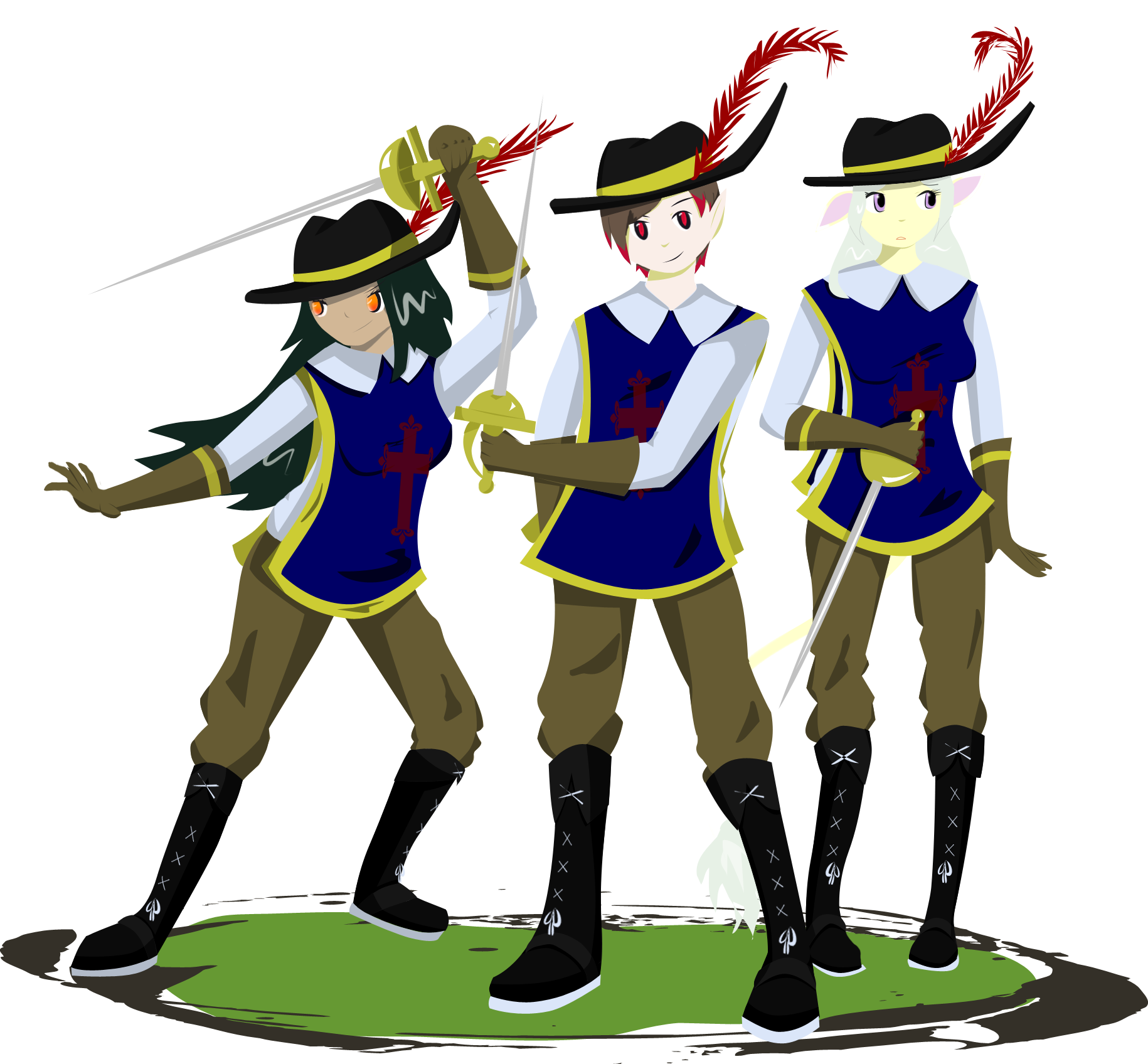 The Three Musketeers by SacredLugia on DeviantArt