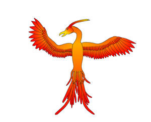 Phoenix Outline - Colored