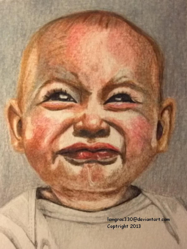 Crying Baby  1  of 4  Colored Pencil