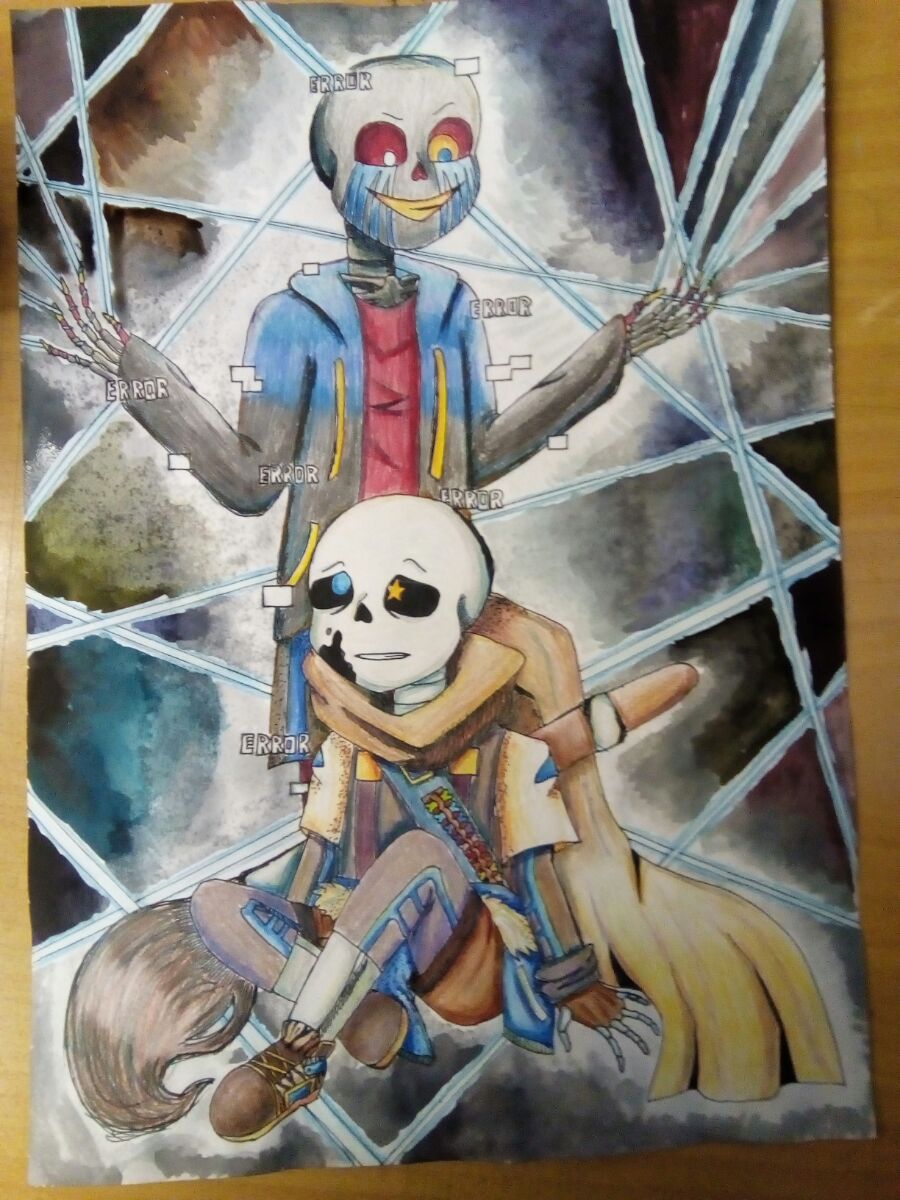 Ink Sans and Error Sans by JasTheLazyElf on DeviantArt
