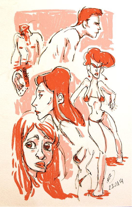 Red Head Sketch