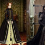 Catherine's black and gold robes