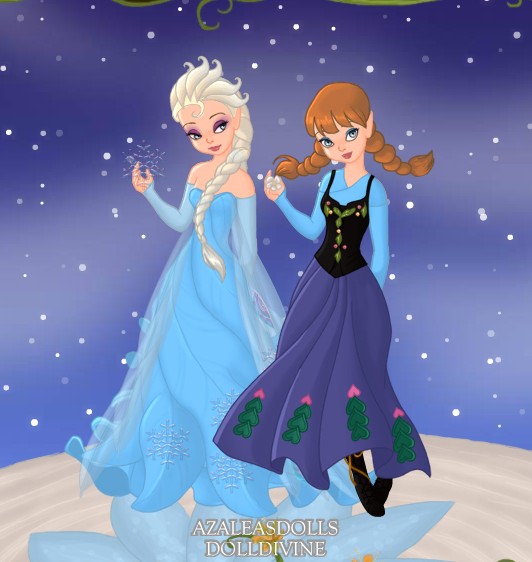 Elsa and Anna on the Pixie scene-maker