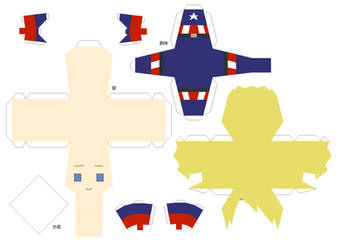 Captain America Papercraft Pattern