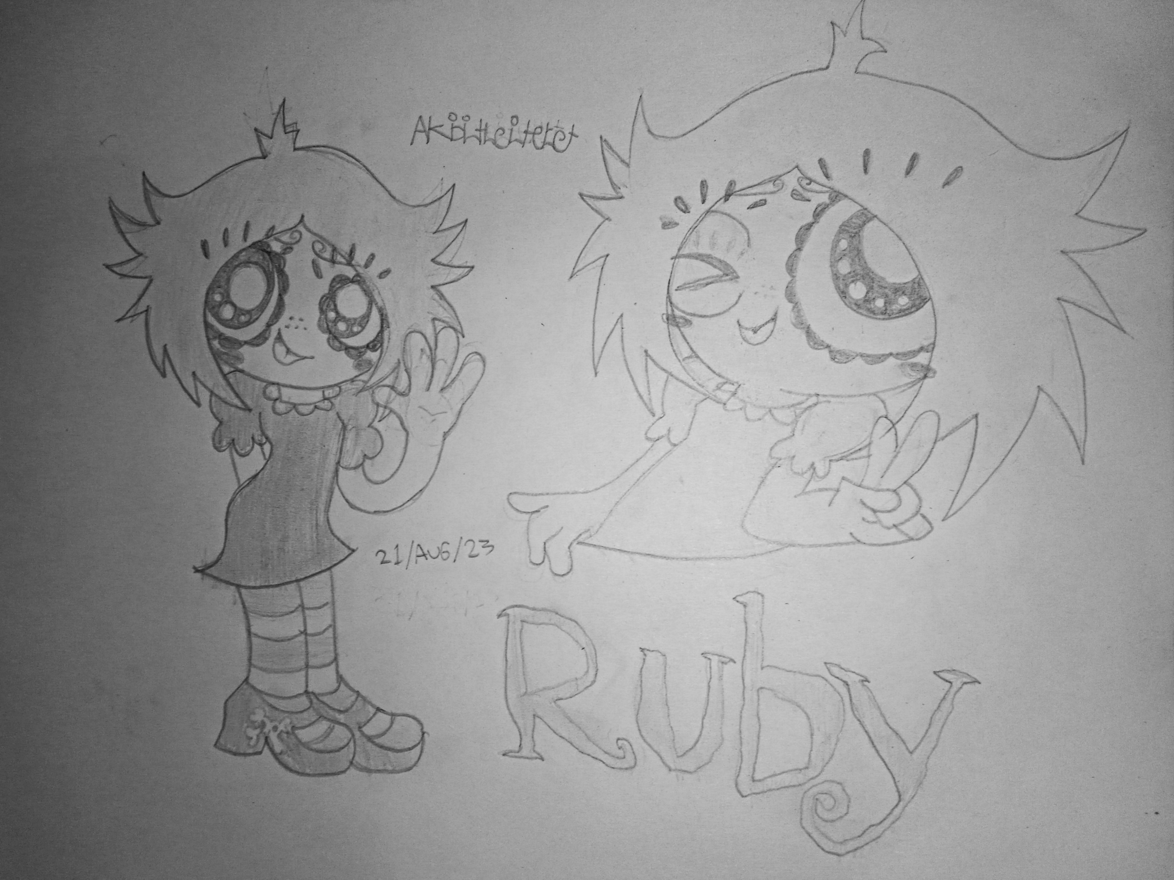 Ruby Hunter Scetch Ruby sketch by AKidInTheInternet on DeviantArt