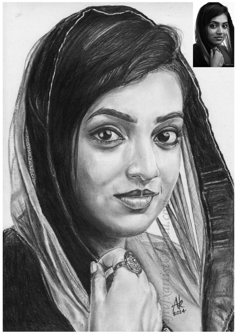 Female Actor Draw Pencil Sketch Artistry: Capturing the Essence of Actresses