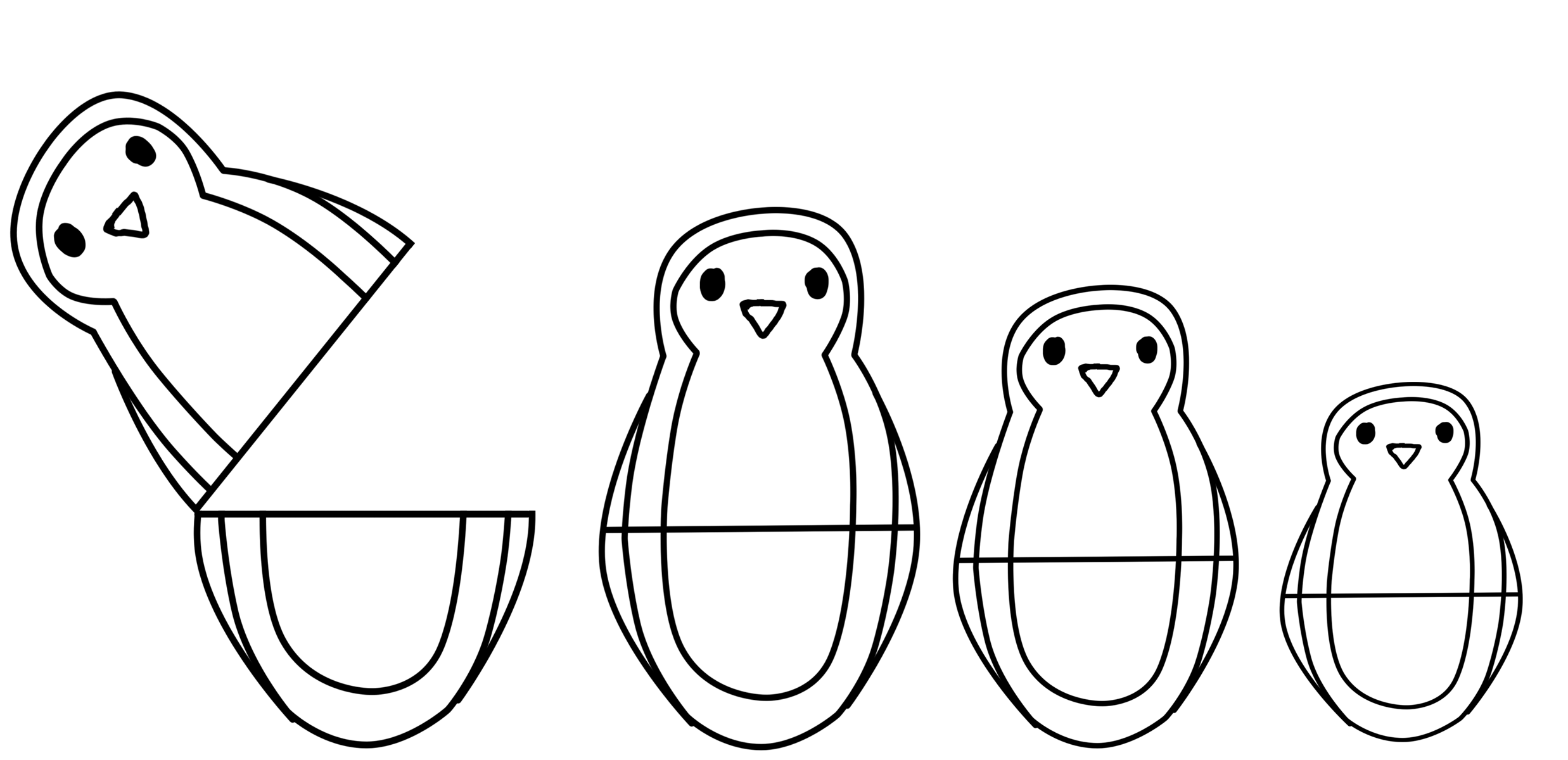 Coloring Page: Penguin Dolls