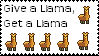 Give a Llama Get a Llama Stamp by IamLlama