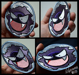 Gastly embroidery patch