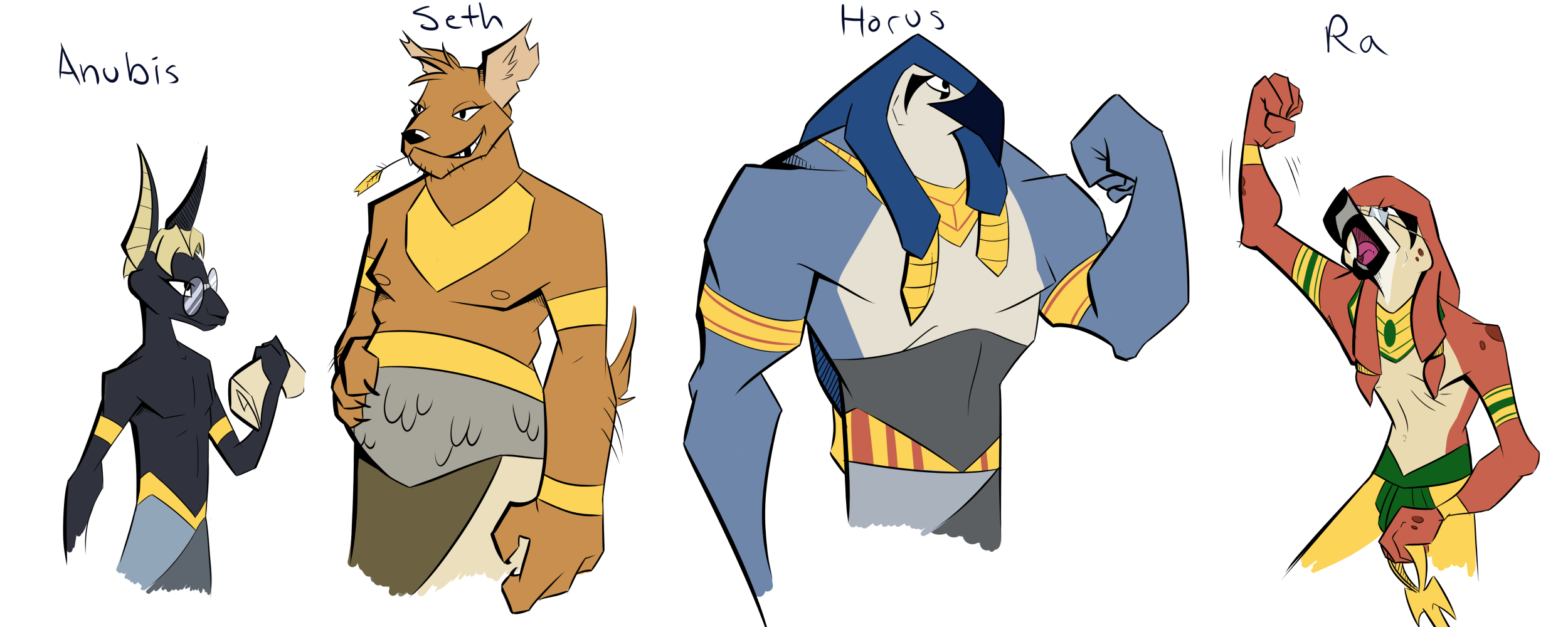 Egyptian Gods character ideas by Samplenote on DeviantArt